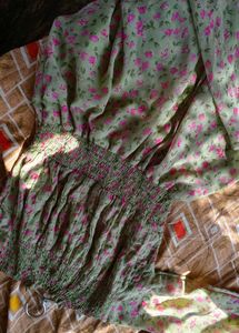 Floral Smocked Waist Dress