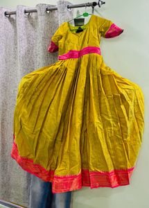 Gorgeous Yellow & Pink Anarkali Dress