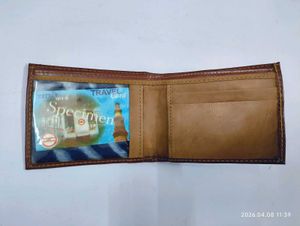 Fidato Brown Leather Wallet - 12x9cm