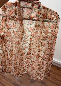 sheer floral shirt ( multicoloured)