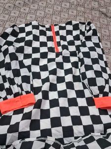 Checkerboard Long Sleeve Top