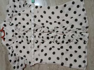 Chic Polka Dot Ruffle Top