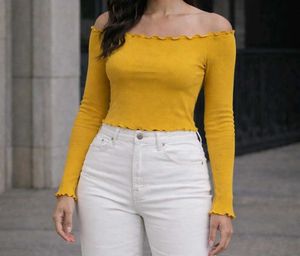 Mustard Off-Shoulder Top