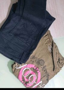 Combo Cotton Trouser And Hosry T-shirt