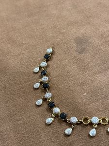 Elegant Black &amp; White Stone Necklace
