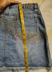 Blue Denim Mini Skirt