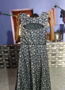 Stylish Black &amp; White Printed Dress