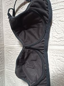 Comfortable Charcoal Blue Bra