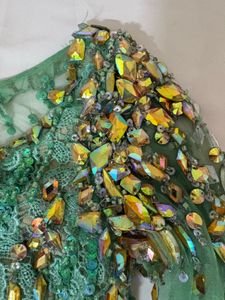 Stunning Embellished Green Gown