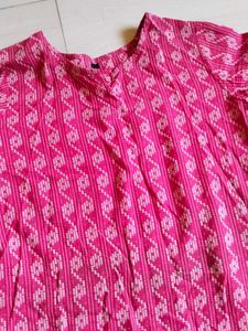 Pink Patterned Kurta