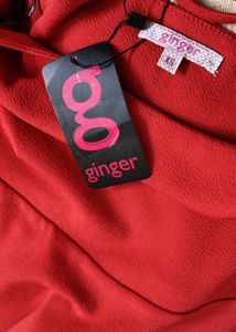 Ginger Red Fit &amp; Flare Cross back strap Mini Dress