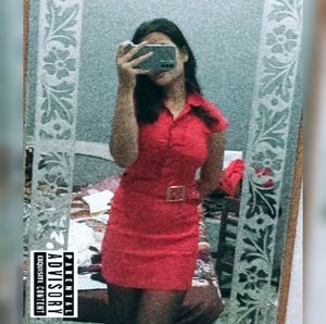 Red Bodycon Belt Dress