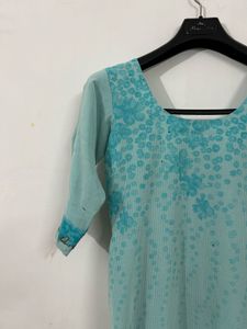 Beautiful Blue Floral Kurta