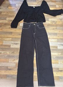 Chic Black Wide-Leg Pants