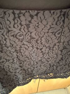 Black Lace Puff Sleeve Corset Top