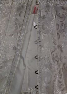 White Jacquard Corset Top