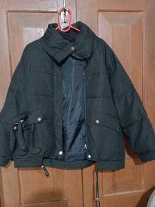 Quilted Black Puffer Jacket