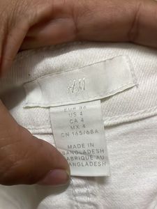 White Button-Fly Jeans