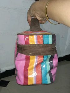 Striped Cosmetic Pouch