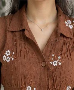 Brown Top peplum