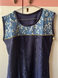 Stylish Navy Blue Tunic Top