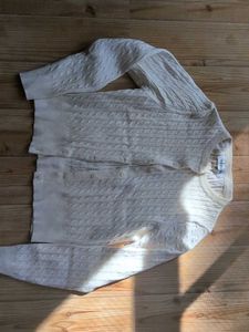 Cream Cable Knit Cardigan