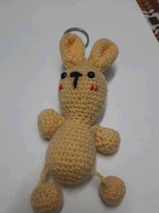 Handmade Crochet Bunny Keychain