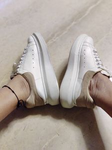 Alexander McQueen White Leather Oversized Sneakers