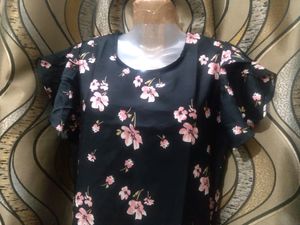 Black Floral Top
