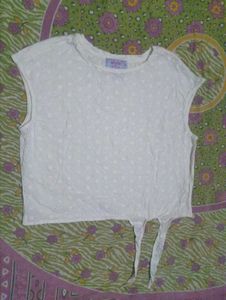 White Broderie Anglaise Crop Top