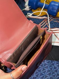 pink sling Bag with Gold Chain