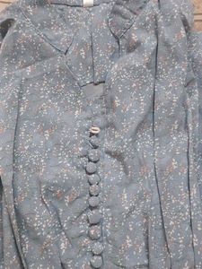 Stylish Navy Printed Tunic Top combo