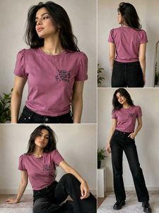 Cute Puff Sleeve Graphic Tee