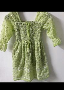 Sparkling Green Ethnic chickenkari top