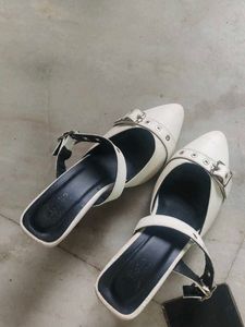 White Heels with Strap