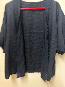 Navy Blue Open Cardigan
