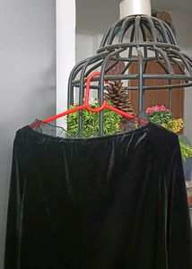 Black Velvet Off-Shoulder Top