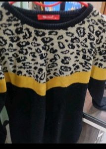 Brown Textured Long Sleeve Top