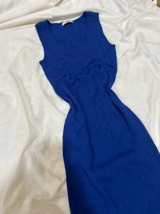 Blue Sleeveless bodycon Dress