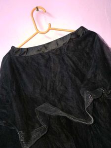 Black Tiered Tulle lehenga