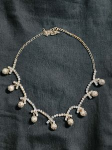 5 sets of Elegant Gold Pendant Necklace with Pearl