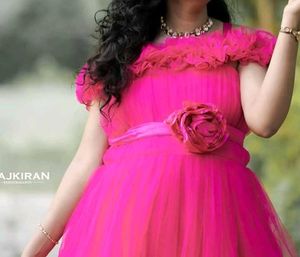 Elegant Pink Maternity Gown