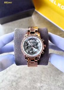 Michael Kors Rose Gold Green Dial Watch