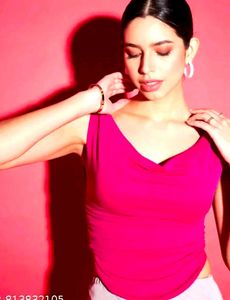 pink sleeveless top for women