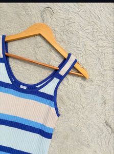 Blue Striped Maxi Dress