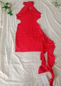 Chic Red Cutout Mini Dress