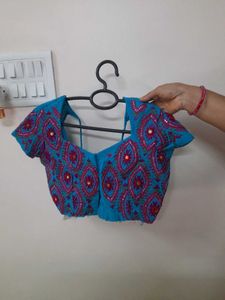 Embellished Blue Blouse
