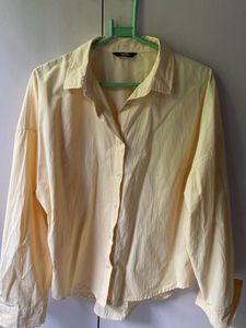 Chic Striped Yellow Button-Up Shirt