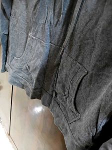 Gray Knitted Hoodie