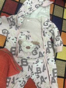 Cute Dog Print Snowsuit